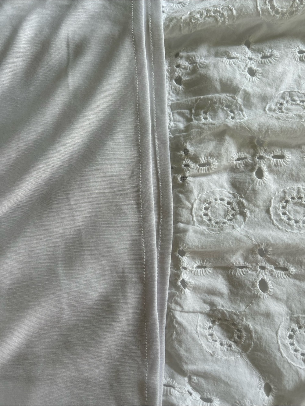 Kings Road White Cotton Eyelet Tiered Midi Skirt XL - Picture 9 of 9